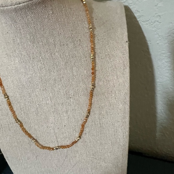 NWT Kendra Scott Britt Choker Gold &  Orange Beaded Necklace #KSNK - Picture 5 of 8